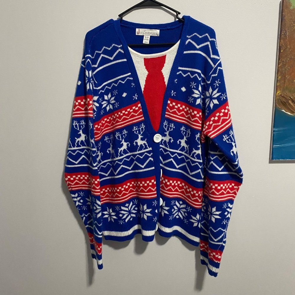 Jolly Sweater Mens XL Christmas Sweater Suit Pull Over